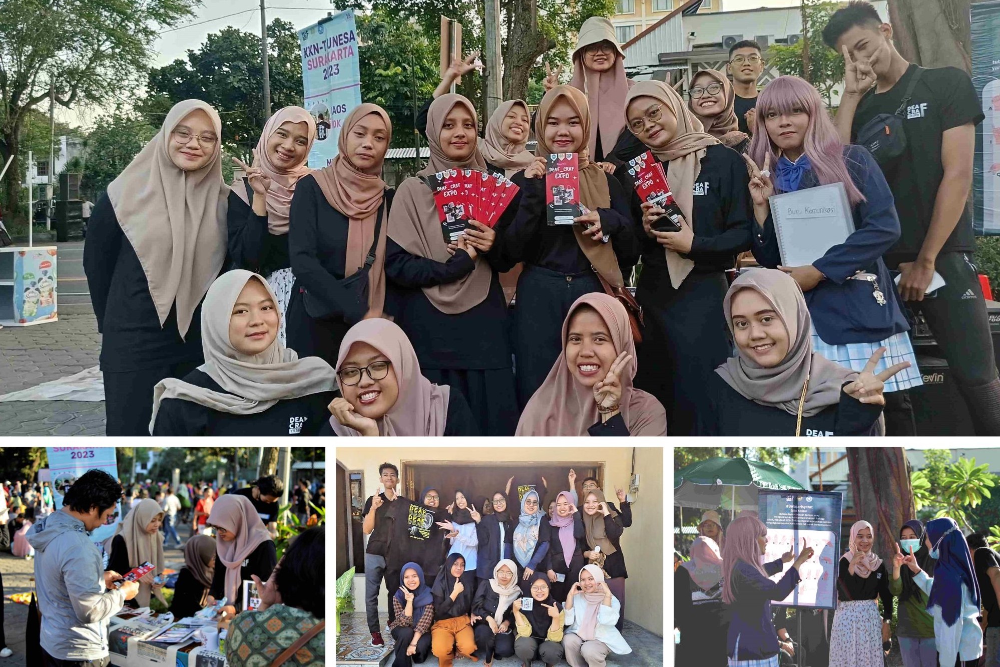 Mahasiswa PLB Unesa KKN Jualan Barang-barang Karya Siswa-siswi SLB di Surakarta