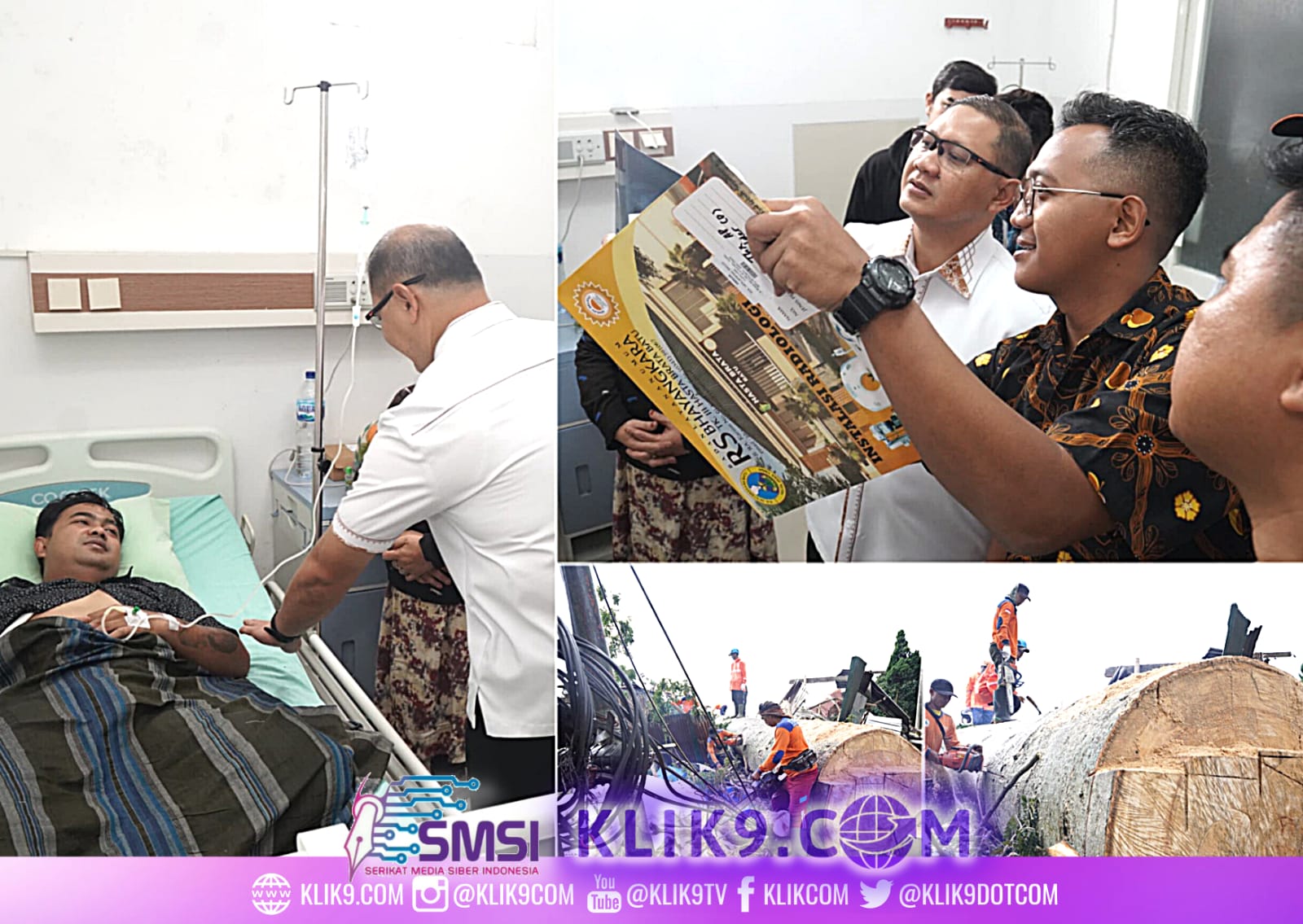 Pj Wali Kota Batu Jenguk Korban Pohon Tumbang