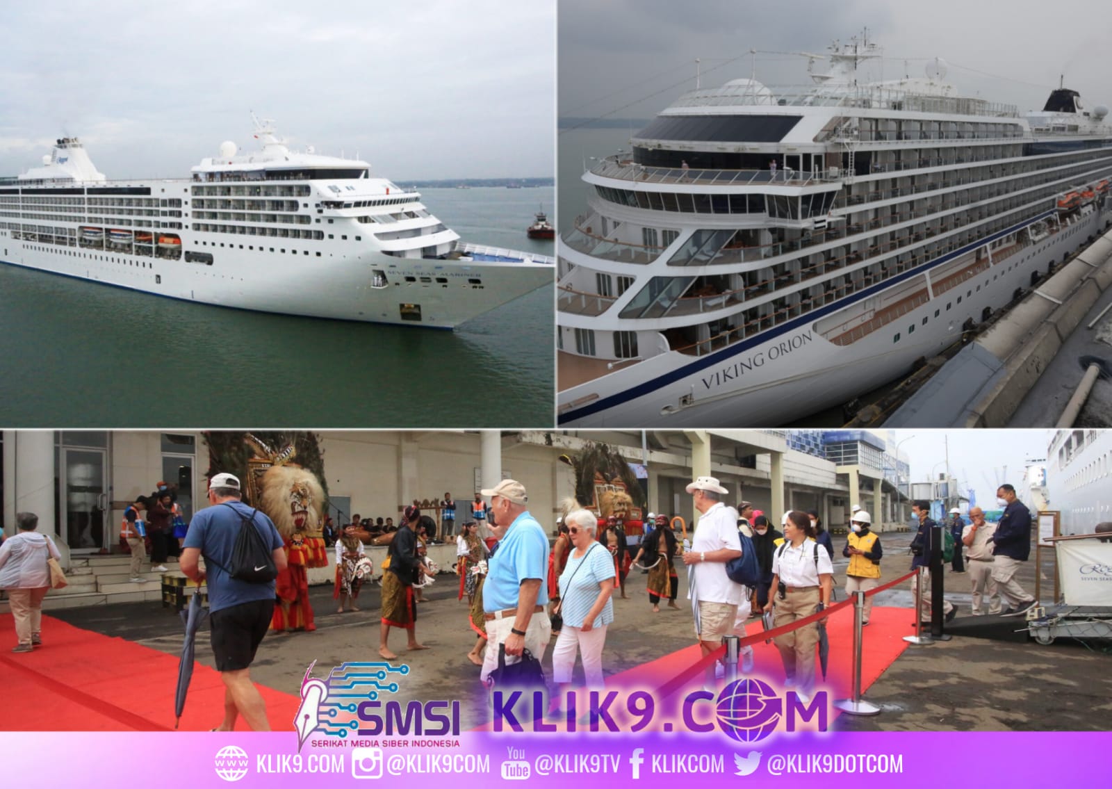 2 Kapal Pesiar Sandar Bergantian di Tanjung Perak Surabaya